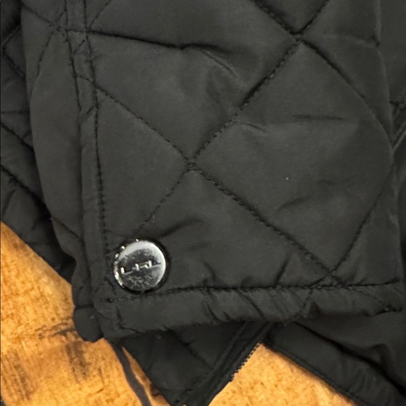 Polo Ralph Lauren Women’s quilted jacket Black with leather detail size PM - Picture 3 of 9